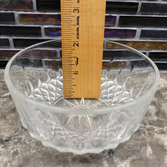 ARCOROC FRANCE STARBURST SET OF 4 GLASS 4" BERRY FRUIT DESSERT SERVING BOWLS MCM - Picture 11 of 12